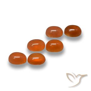 Gemme di Agata Rosso fuoco naturale da 2.43 ct, Ovale, Traslucido