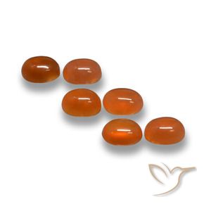 Gemme di Agata Rosso fuoco naturale da 2.43 ct, Ovale, Traslucido