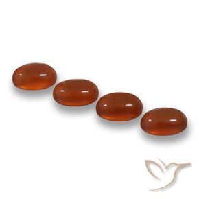 Agata naturale rosso da 2,49 ct, taglio ovale, traslucido