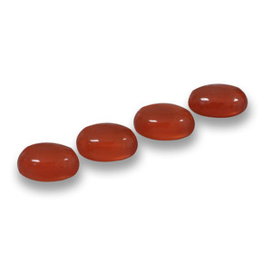 Gemme di Agata Rosso arancione naturale da 2.50 ct, Taglio ovale, Traslucido
