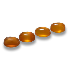 Agata naturale arancione da 2,88 ct, taglio ovale, traslucido