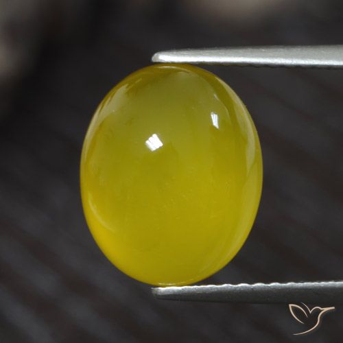 4.55ct Naturale Giallo medio-chiaro Agata, Ovale, Traslucido