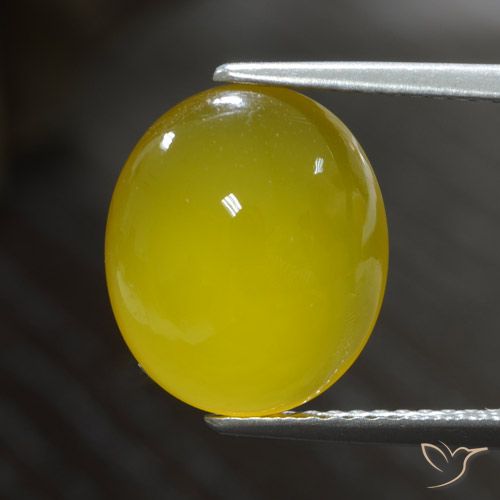 4.81ct Naturale Giallo miele chiaro Agata, Ovale, Traslucido