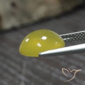 Agata Bombo Giallo naturale da 4.39 ct, Ovale, Traslucido