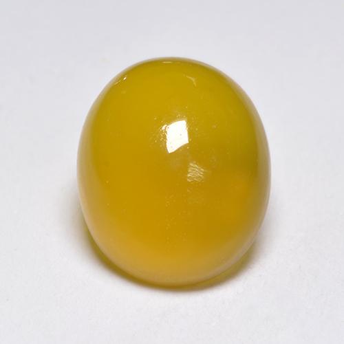 Agata Giallo intenso naturale da 4.47 ct, Taglio ovale, Traslucido
