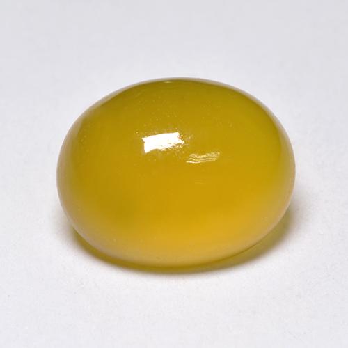 Agata Giallo intenso naturale da 4.47 ct, Taglio ovale, Traslucido