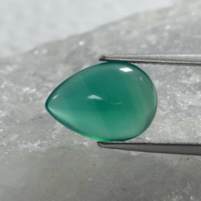 Agata Verde freddo naturale da 2.25 ct, Forma a pera, Traslucido