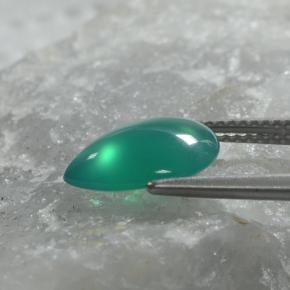 Agata Verde freddo naturale da 2.25 ct, Forma a pera, Traslucido