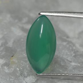 Agata naturale verde da 1,77 ct, marchesa, traslucido