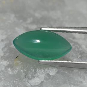 Agata naturale verde da 1,77 ct, marchesa, traslucido