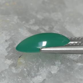 Agata naturale verde da 1,77 ct, marchesa, traslucido