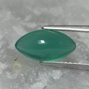 Agata Verde medio naturale da 1.52 ct, Taglio marquise, Traslucido