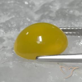 Agata Giallo miele naturale da 4.62 ct, Ovale, Traslucido