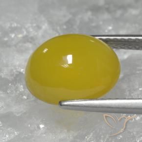 Agata Giallo miele naturale da 4.34 ct, Ovale, Traslucido