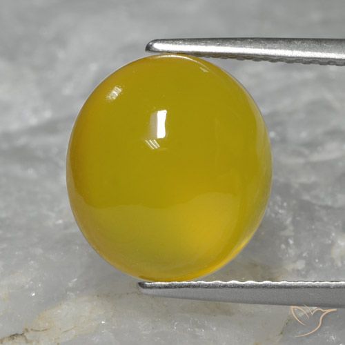 5.33ct Naturale Oro giallastro Agata, Ovale, Traslucido