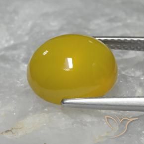 Agata Oro giallastro naturale da 5.33 ct, Ovale, Traslucido