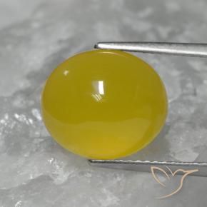Agata Oro giallastro naturale da 5.56 ct, Ovale, Traslucido