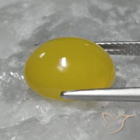 Agata Oro giallastro naturale da 5.56 ct, Ovale, Traslucido