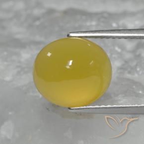 Agata Giallo miele naturale da 4.84 ct, Ovale, Traslucido