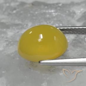 Agata Giallo miele naturale da 4.84 ct, Ovale, Traslucido