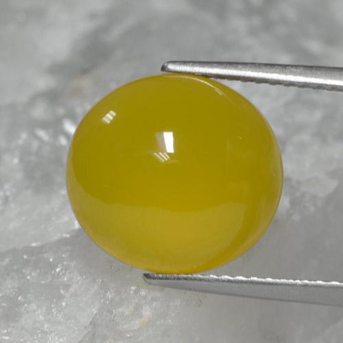 Agata Oro giallastro naturale da 6.76 ct, Ovale, Traslucido