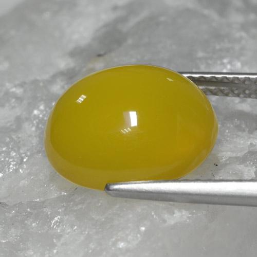 Agata Oro giallastro naturale da 6.76 ct, Ovale, Traslucido