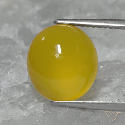 Agata Oro giallastro naturale da 4.64 ct, Ovale, Traslucido