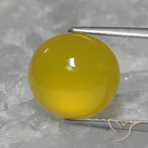Agata Oro giallastro naturale da 4.64 ct, Ovale, Traslucido