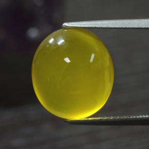 Agata naturale giallo da 5,52 ct, taglio ovale, traslucido