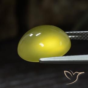Agata Giallo chiaro naturale da 6.54 ct, Ovale, Traslucido