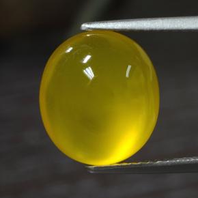 Agata Giallo medio naturale da 5.17 ct, Taglio ovale, Traslucido