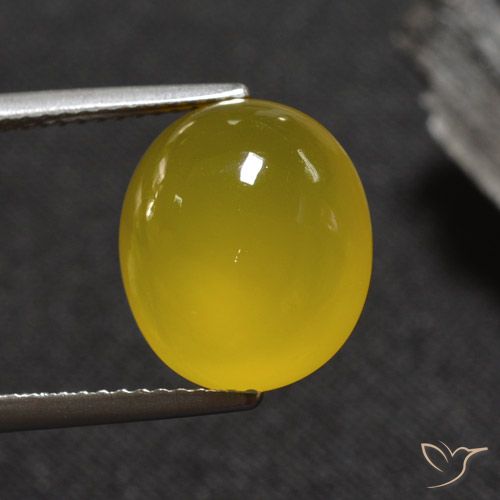 5.84ct Naturale Giallo medio Agata, Ovale, Traslucido
