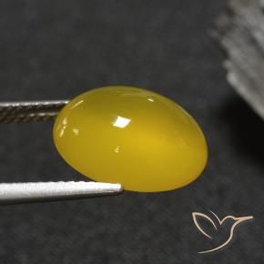 Agata Giallo medio naturale da 5.84 ct, Ovale, Traslucido