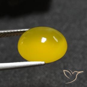 Agata Oro giallastro naturale da 5.93 ct, Ovale, Traslucido