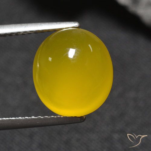 5.12ct Naturale Giallo miele Agata, Ovale, Traslucido