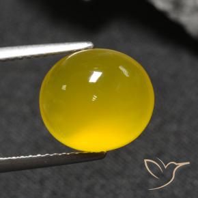 Agata Giallo miele naturale da 5.12 ct, Ovale, Traslucido