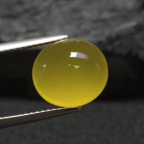 Agata Oro giallastro naturale da 4.42 ct, Taglio ovale, Traslucido