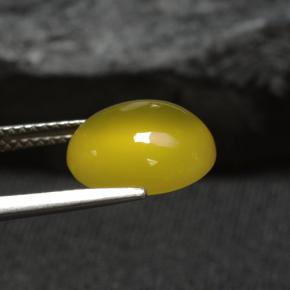 Agata Oro giallastro naturale da 4.42 ct, Taglio ovale, Traslucido