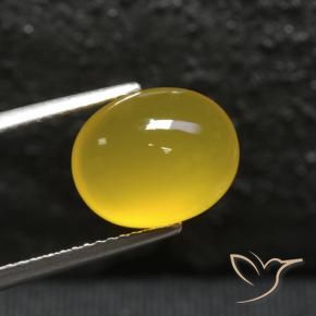 Agata Giallo miele naturale da 4.24 ct, Ovale, Traslucido