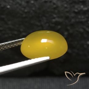 Agata Giallo miele naturale da 4.24 ct, Ovale, Traslucido