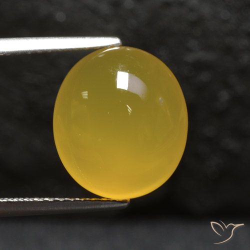 5.56ct Naturale Giallo miele Agata, Ovale, Traslucido