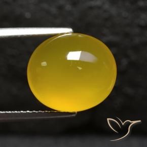 Agata Giallo miele naturale da 5.56 ct, Ovale, Traslucido