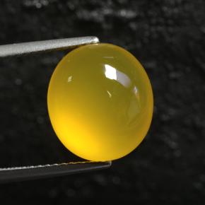 Agata naturale giallo da 6,03 ct, taglio ovale, traslucido