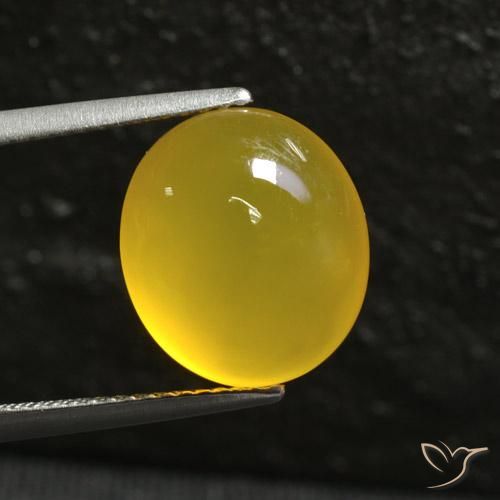 5.38ct Naturale Giallo miele Agata, Ovale, Traslucido