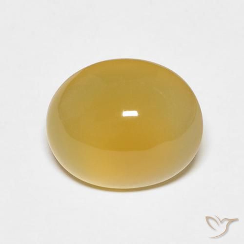3.79ct Naturale Giallo intenso Agata, Ovale, Traslucido