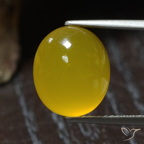 5.94ct Naturale Giallo miele Agata, Ovale, Traslucido