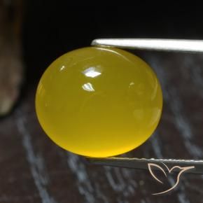 Agata Giallo miele naturale da 5.94 ct, Ovale, Traslucido