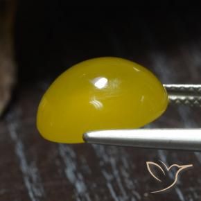 Agata Giallo miele naturale da 5.94 ct, Ovale, Traslucido