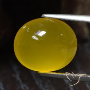 Agata Giallo miele naturale da 4.97 ct, Ovale, Traslucido