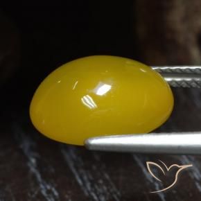 Agata Giallo miele naturale da 4.97 ct, Ovale, Traslucido